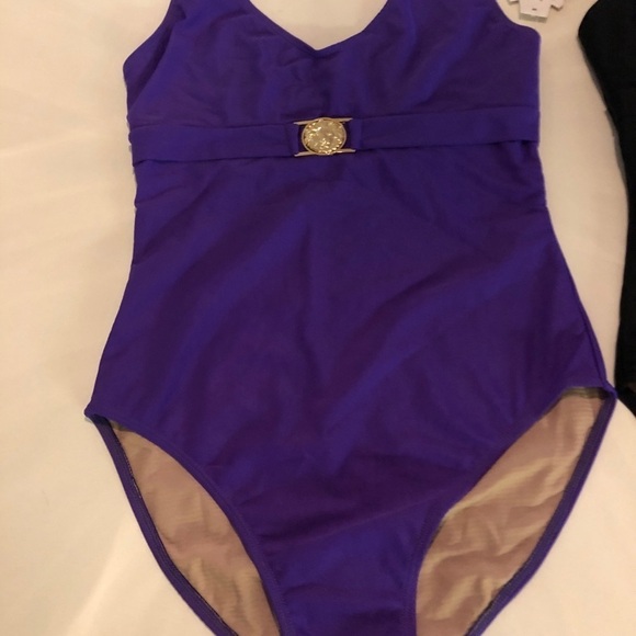 NWT One Piece Halter Purple Swimsuit Small - Picture 14 of 15